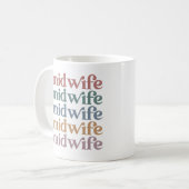 Hebamme Retro Vintag Midwifery Gift Kaffeetasse (Vorderseite Links)
