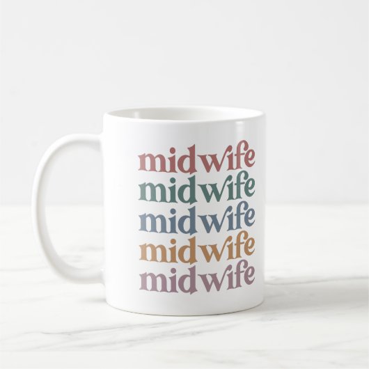 Hebamme Retro Vintag Midwifery Gift Kaffeetasse (Links)