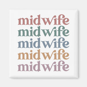 Hebamme Retro Vintag Midwifery Gift Magnet
