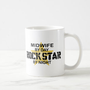 Hebamme-Rockstar bis zum Nacht Kaffeetasse