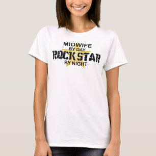 Hebamme-Rockstar bis zum Nacht T-Shirt