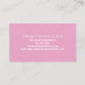 Hebamme Schöne Schwangerschaft Silhouette Rosa Her Visitenkarte (Rückseite)