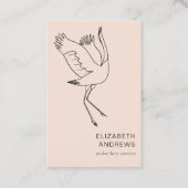 Hebamme, Storch, Beige-Brown Visitenkarte (Vorderseite)