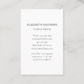 Hebamme, Storch, Blau Visitenkarte (Rückseite)