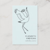 Hebamme, Storch, Blau Visitenkarte (Vorderseite)