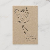 Hebamme, Storch schlicht-moderne Visitenkarte (Vorderseite)