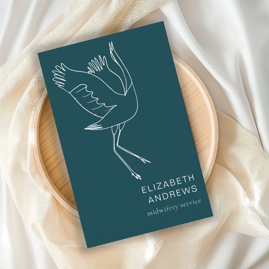 Hebamme, Storch schlicht-moderne Visitenkarte