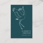 Hebamme, Storch schlicht-moderne Visitenkarte (Vorderseite)