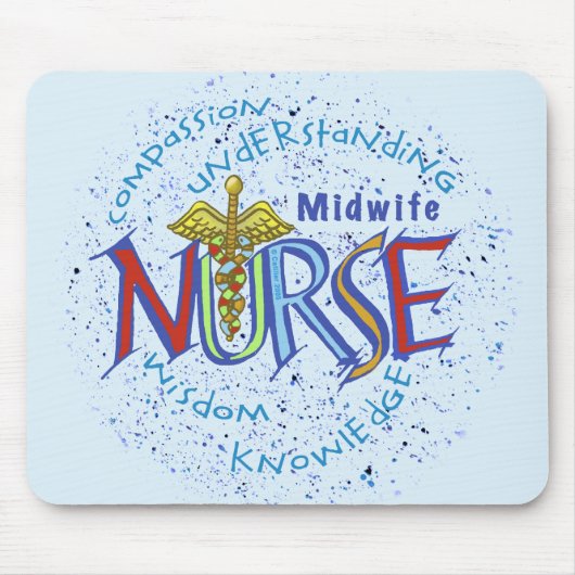 Hebammen-Krankenschwester-Motto Mousepad (Vorne)