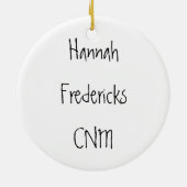 Hebammen und gelbe Gummienten Keramik Ornament (Hinten)