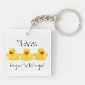 Hebammen und Gelbe Gummienten Schlüsselanhänger (Rückseite)