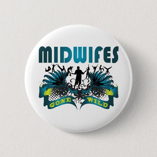 Hebammen wild gegangen button (Vorderseite)