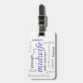 Hebammewortwolke Gepäckanhänger (Vorderseite vertikal)