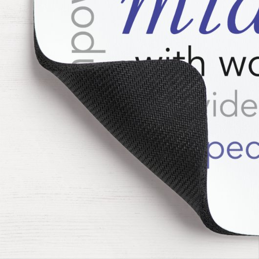 Hebammewortwolke Mousepad (Ecke)