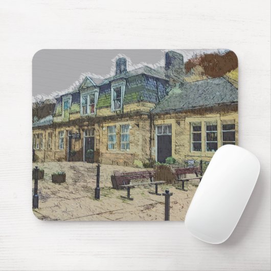 Hebden Bridge Railway Station Yorkshire Artwork Mousepad (Mit Mouse)