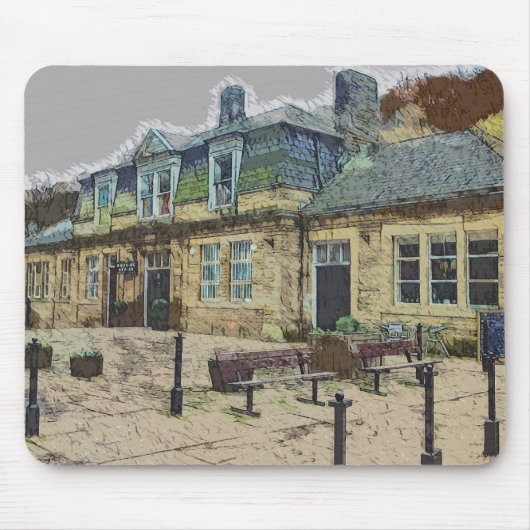 Hebden Bridge Railway Station Yorkshire Artwork Mousepad (Vorne)