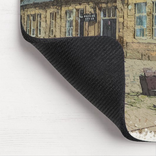 Hebden Bridge Railway Station Yorkshire Artwork Mousepad (Ecke)