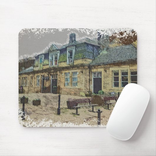 Hebden Bridge Railway Station Yorkshire Artwork Mousepad (Mit Mouse)