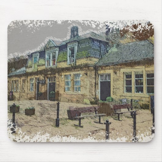 Hebden Bridge Railway Station Yorkshire Artwork Mousepad (Vorne)