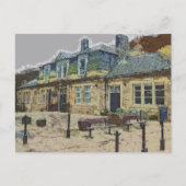 Hebden Bridge Railway Station Yorkshire Artwork Postkarte (Vorderseite)