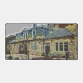 Hebden Bridge Railway Station Yorkshire Artwork Schreibtischunterlage (Vorderseite)