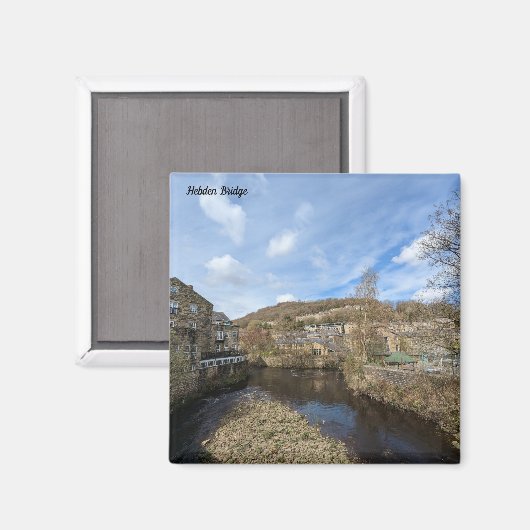 Hebdenbrücke Magnet (Vorderseite/Rückseite)