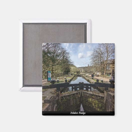 Hebdenbrücke Magnet (Vorderseite/Rückseite)