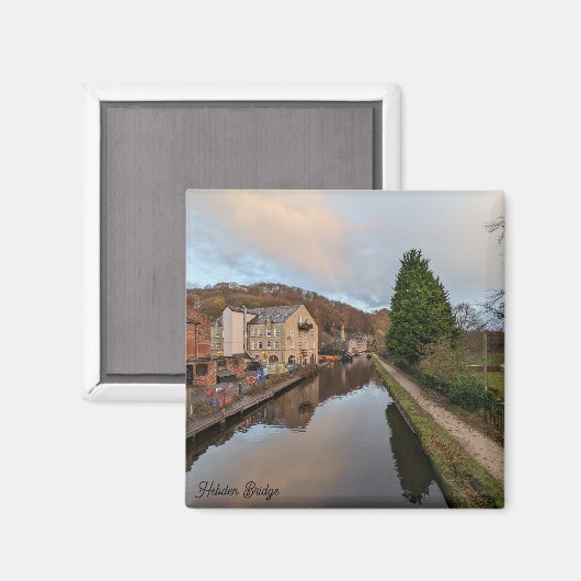 Hebdenbrücke Magnet (Vorderseite/Rückseite)