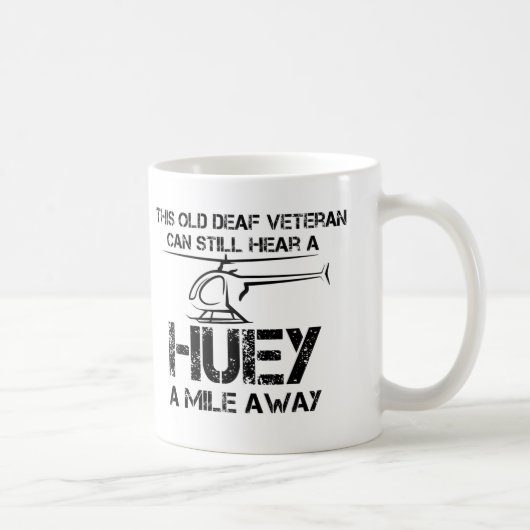 Hebe a Huey a Mile Away Funny Veteran Helicopter G Kaffeetasse (Rechts)