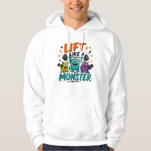 Hebe auf wie ein Monster Lustiges Halloween Gewich Hoodie