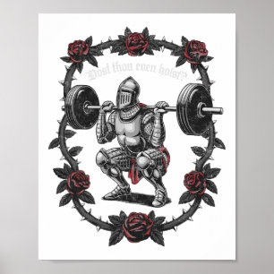 Hebe gar Ritter Gewichte Gewichtheber Workout G Poster