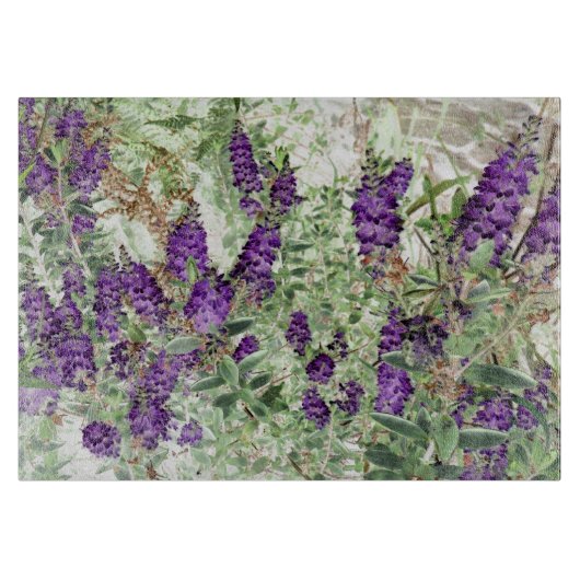 Hebe Lavendel Glasschneidebrett Schneidebrett (Vorderseite)