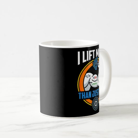 Hebe mehr als nur Code lustiger Programmierer Entw Kaffeetasse (VorderseiteRechts)