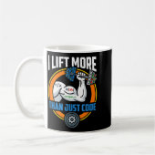 Hebe mehr als nur Code lustiger Programmierer Entw Kaffeetasse (Links)