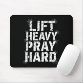 Hebe schwer, bete hart, Fitnessstudio, christliche Mousepad (Mit Mouse)