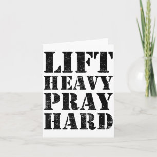 Hebe schwer, bete hart, Fitnessstudio christliches Karte
