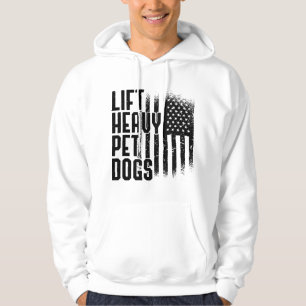 Hebe schwere Haustiere Hunde Fitnessstudio Liebhab Hoodie