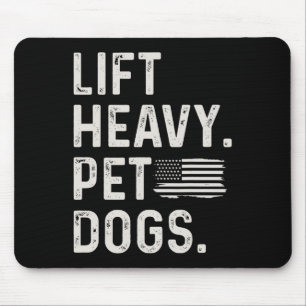 Hebe schwere Haustiere Hunde Gewichtheben Bodybuil Mousepad
