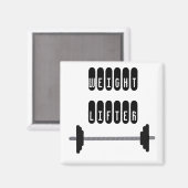 Hebebühne mit Barbell Magnet (Vorderseite/Rückseite)