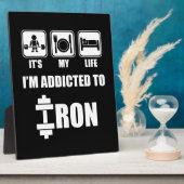 Heben, essen, schlafen - eisernsüchtig - Training Fotoplatte (Seite)