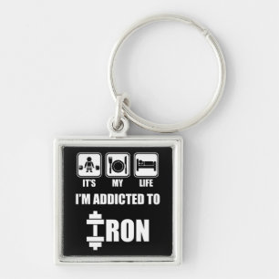 Heben, essen, schlafen - eisernsüchtig - Training Schlüsselanhänger