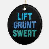 Heben Grunt Sweat Bodybuilder Gym-Übung Keramik Ornament (Links)