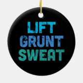 Heben Grunt Sweat Bodybuilder Gym-Übung Keramik Ornament (Hinten)