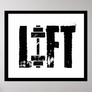 HEBEN GYM Gewichtheben BODYBUILDING Poster