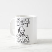 Heben oder nicht heben? William Shakespeare Kaffeetasse (Vorderseite Links)