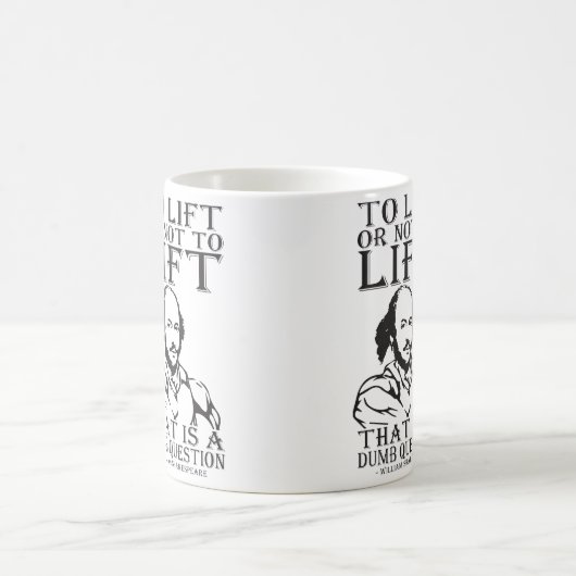 Heben oder nicht heben? William Shakespeare Kaffeetasse (Mittel)