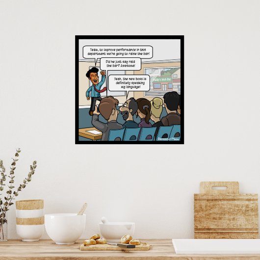 Heben Sie das Bar Funny Poster auf (Küche)