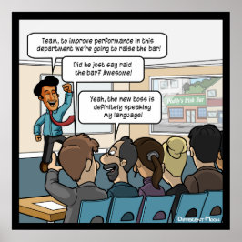 Heben Sie das Bar Funny Poster auf