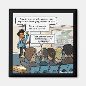 Heben Sie das Bar Funny Square Magnet (Vorne)