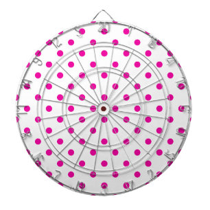 HEBEN SIE DAS DOT Hot Pink Polka Dot Dart Board. Dartscheibe